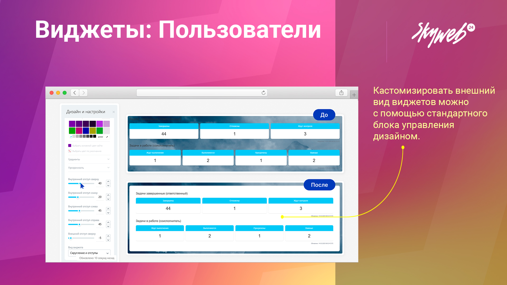 Виджеты: Пользователи